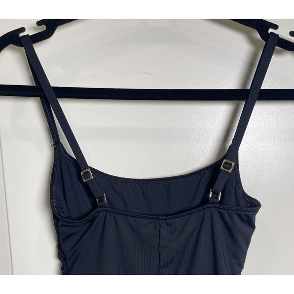 La Blanca Womens Black Adjustable Straps One-Piece Swimsuit Sz 6 Beach Sleek - Picture 3 of 6